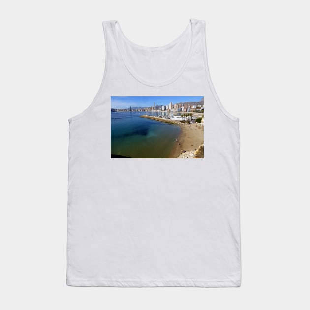 Benidorm Mal Pas Beach Costa Blanca Spain Tank Top by AndyEvansPhotos